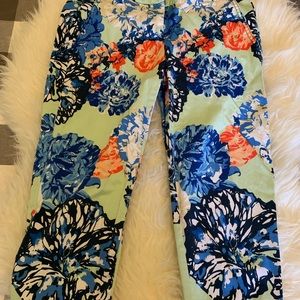 JCrew floral ankle pants